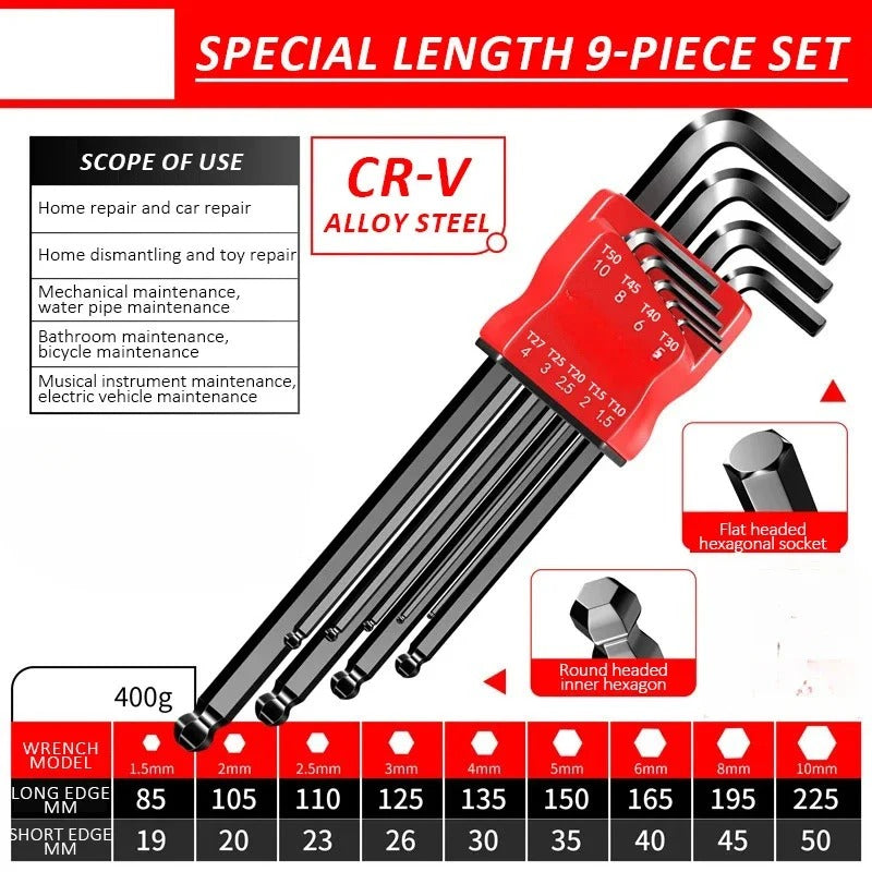 Allen Key Set,Allen Hex Wrench Screwdriver Set With Sleev Universal