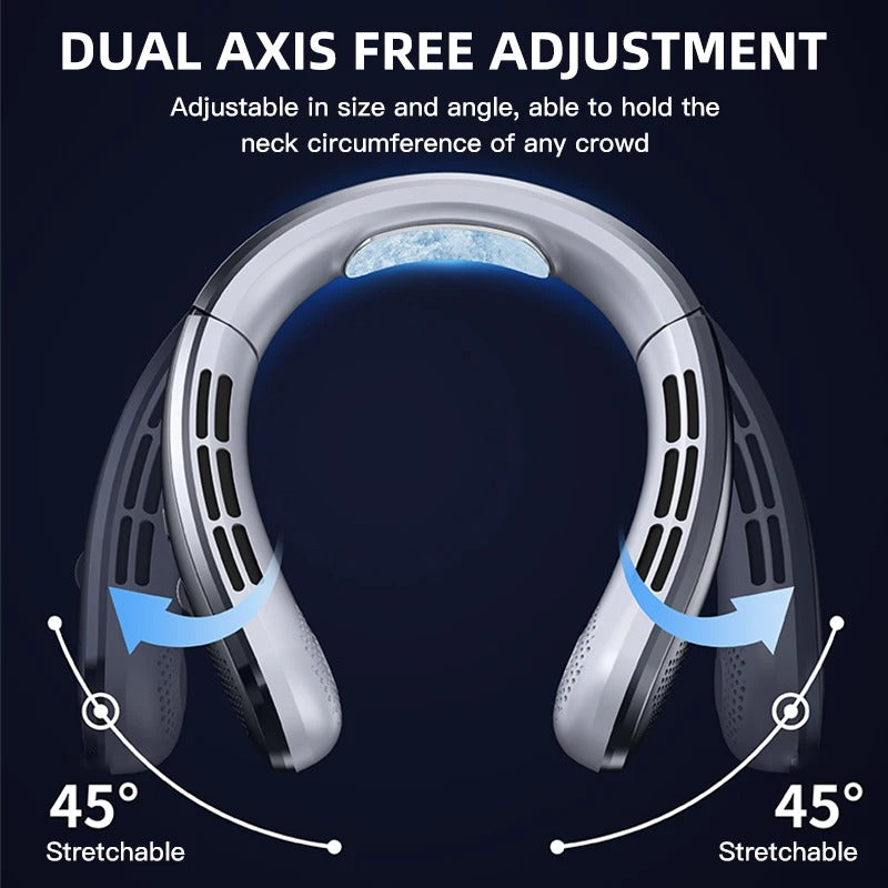 Fan 3000mA Portable Mini Hanging Neck Fan Bladeless Neckband Fan Digital Display