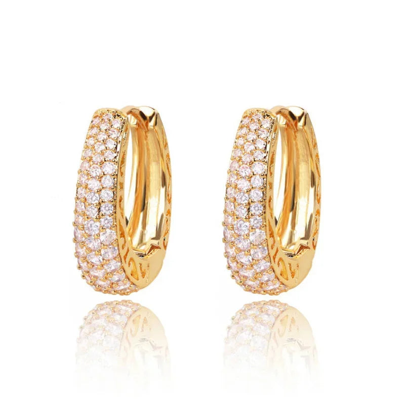 RAKOL Hollow Gold Color Hoop Earings for Women