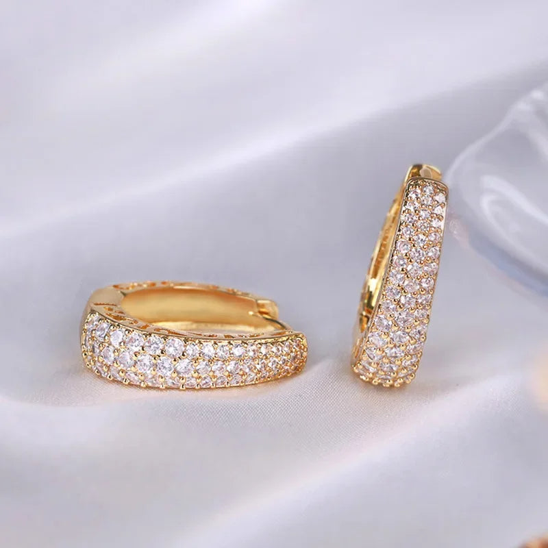 RAKOL Hollow Gold Color Hoop Earings for Women