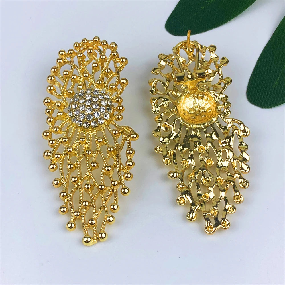 High Quality 18K Gold Plated Jewelry Sets For Women Bracelet And Ring