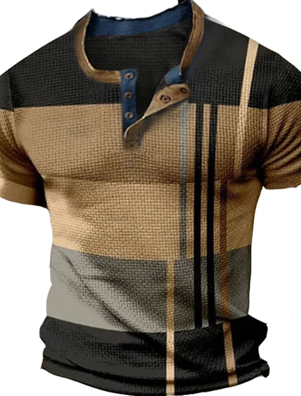 Summer Vintage Mens Shirt Cross Printed Short