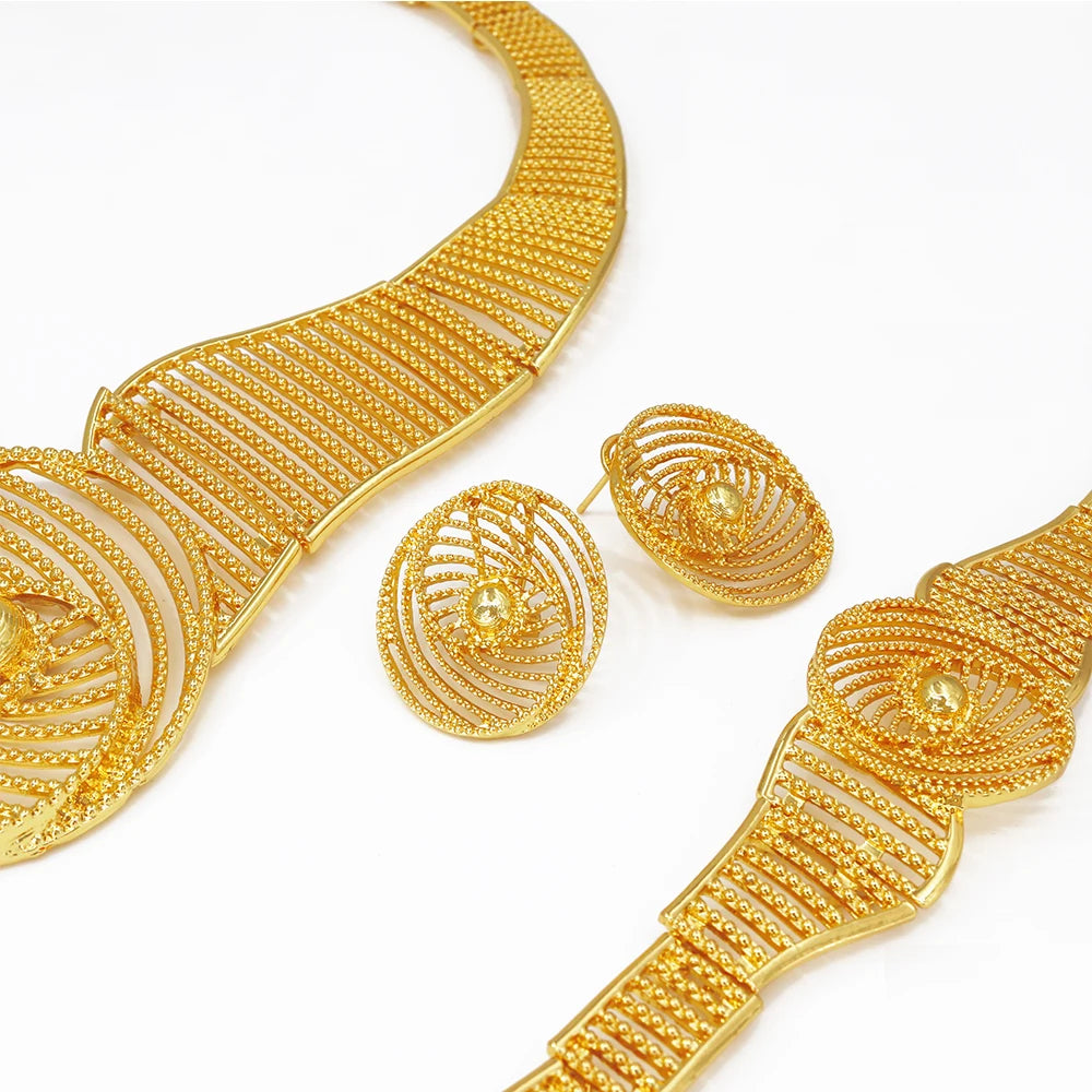 Africal Gold Color Big Jewelry Set .........