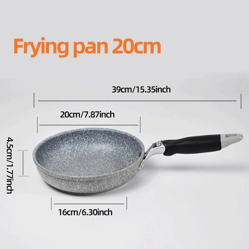 Durable Stone Frying Pan28/26/24/20cm Wok Non-stick Pan