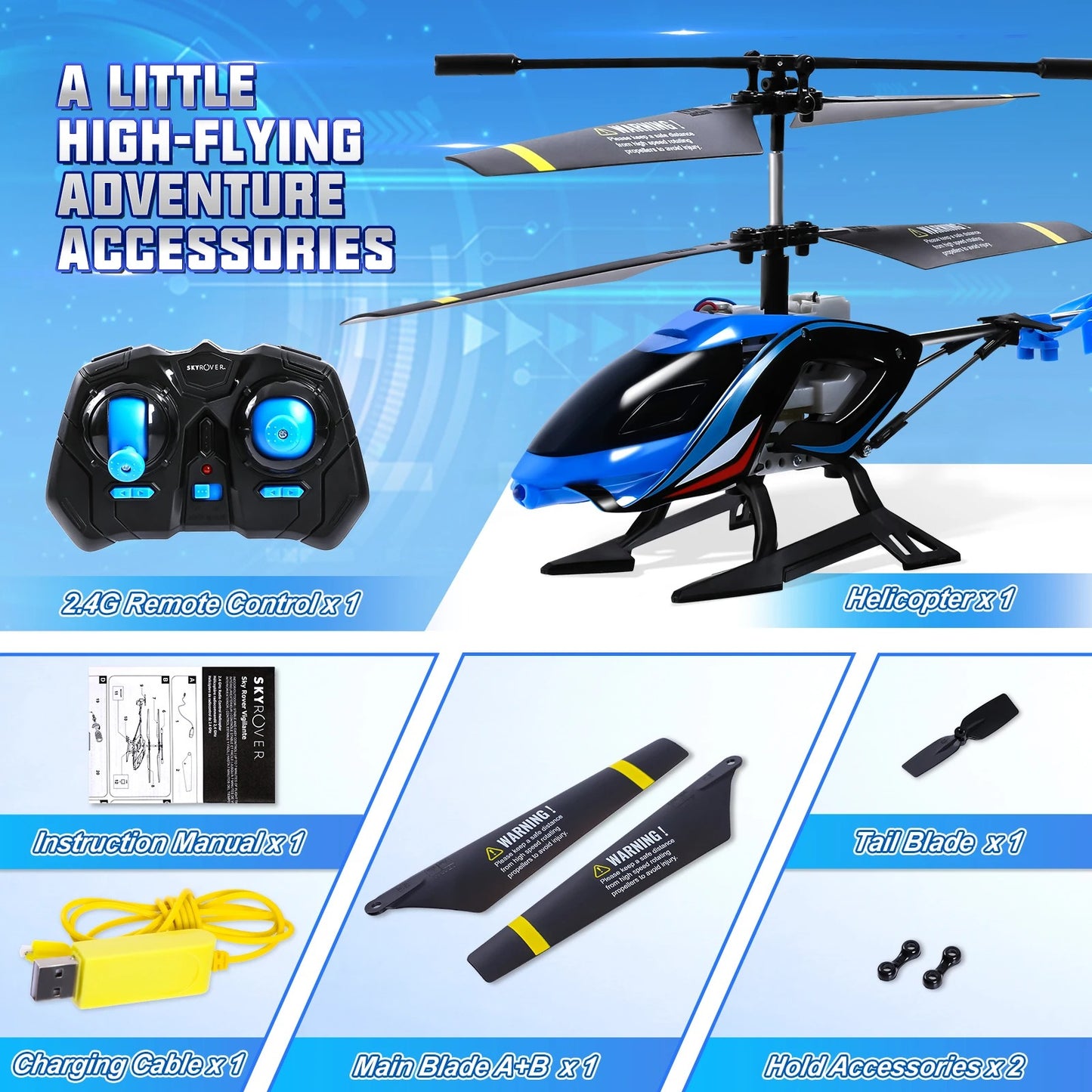 RC Helicopter, 2.4G Remote Control Helicopter with LED Lights,