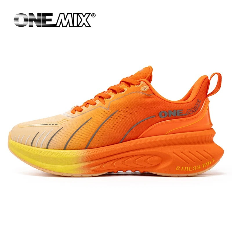 ONEMIX New Cushioning Running Shoes For Men Suitable Heavy Runners Lace Up Sports