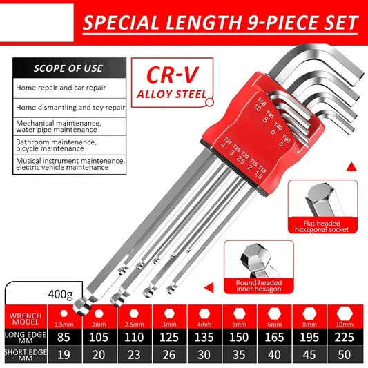 Allen Key Set，Allen Hex Wrench Screwdriver Set With Sleev Universal