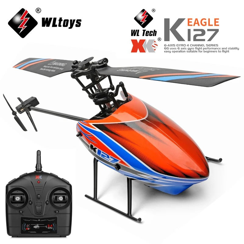 WLtoys XKS RC Helicopters K127 6-Aixs Gyroscope 2.4G 4CH Single Blade
