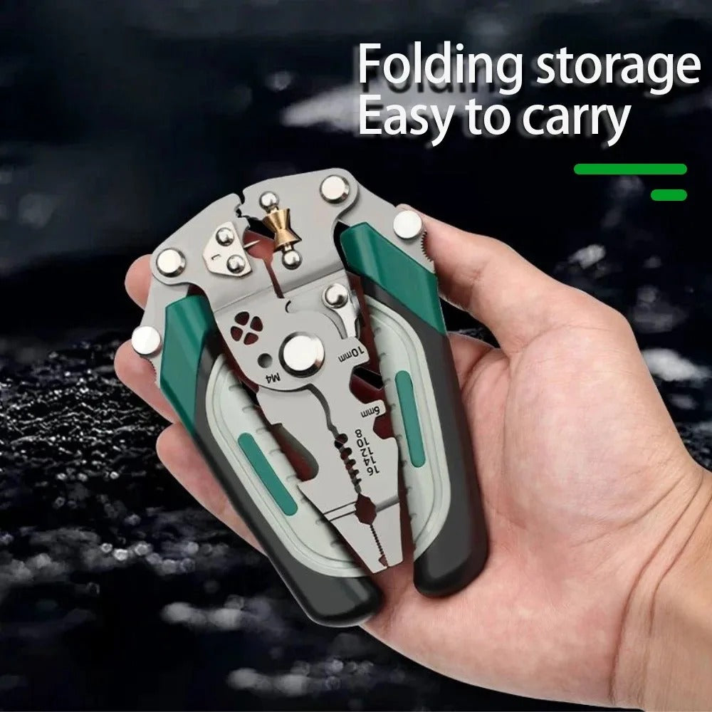 Foldable wire stripper, pulley design multi-function electrician wire splitter