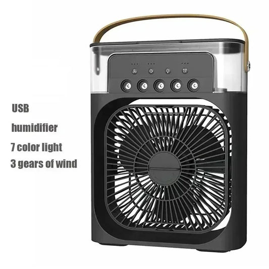 3 in 1 New Fan USB Air Conditioner Household Small Air Cooler LED Night Light Portable