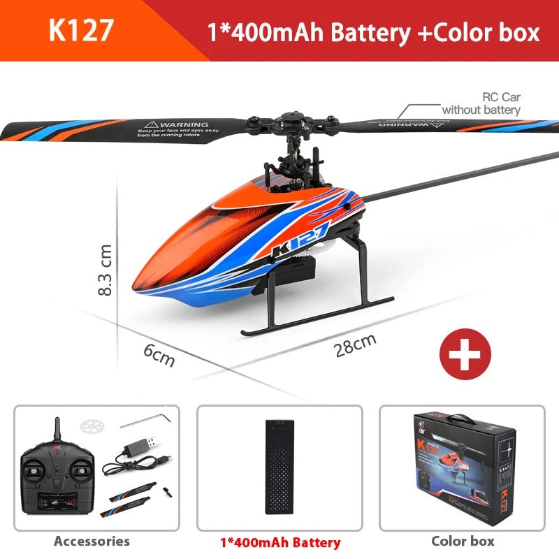 WLtoys XKS RC Helicopters K127 6-Aixs Gyroscope 2.4G 4CH Single Blade