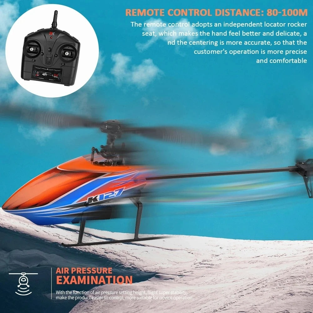 WLtoys XKS RC Helicopters K127 6-Aixs Gyroscope 2.4G 4CH Single Blade