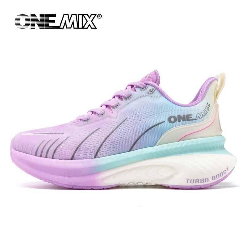 ONEMIX New Cushioning Running Shoes For Men Suitable Heavy Runners Lace Up Sports