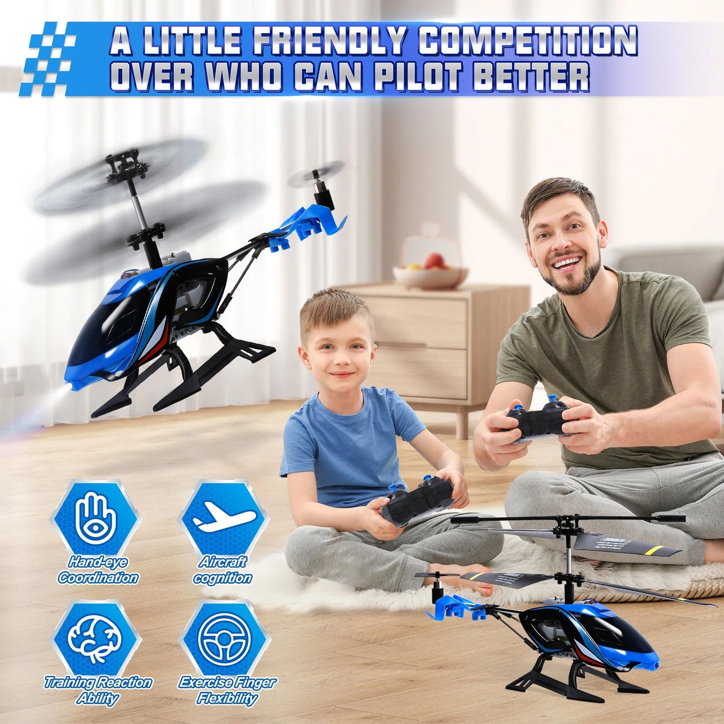 RC Helicopter, 2.4G Remote Control Helicopter with LED Lights,