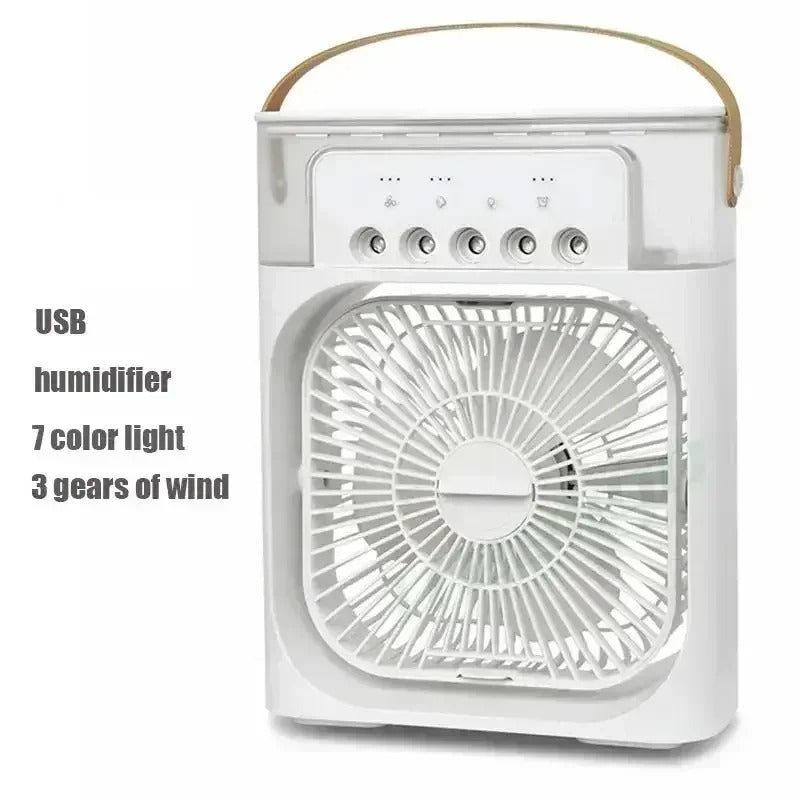 3 in 1 New Fan USB Air Conditioner Household Small Air Cooler LED Night Light Portable