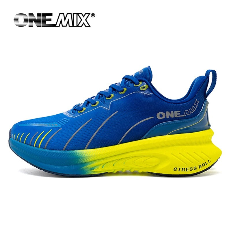 ONEMIX New Cushioning Running Shoes For Men Suitable Heavy Runners Lace Up Sports