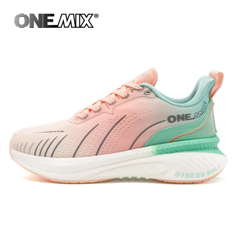 ONEMIX New Cushioning Running Shoes For Men Suitable Heavy Runners Lace Up Sports