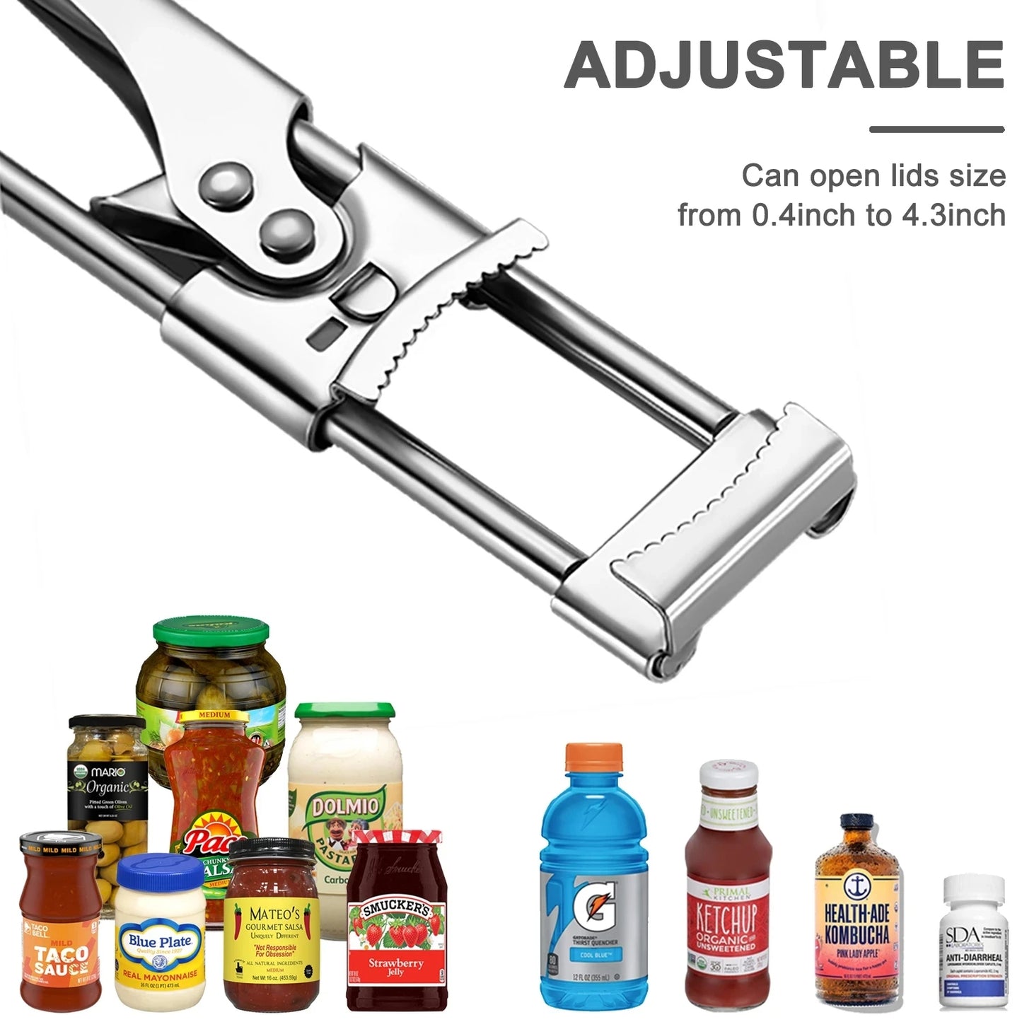 Can Opener Adjustable Stainless Steel